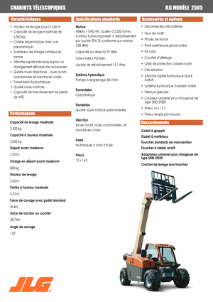 Телескопични манипулатори на материали JLG 2505