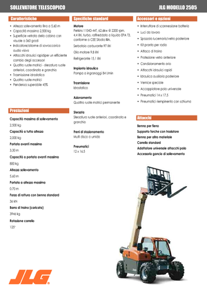 Телескопични манипулатори на материали JLG 2505