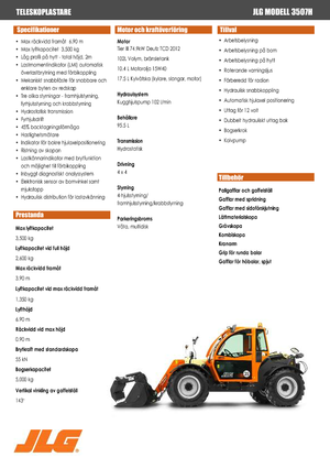 Телескопични манипулатори на материали JLG 3507 H