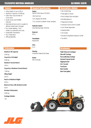 Телескопични манипулатори на материали JLG 3507 H