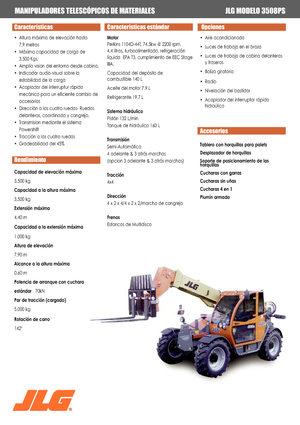 Телескопични манипулатори на материали JLG 3508 PS