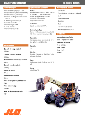 Телескопични манипулатори на материали JLG 3508 PS