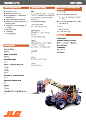 Телескопични манипулатори на материали JLG 3508 PS