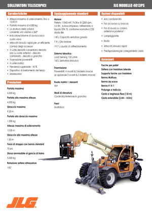 Телескопични манипулатори на материали JLG 4013 PS
