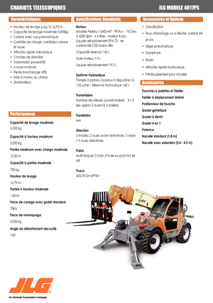 Телескопични манипулатори на материали JLG 4017 PS