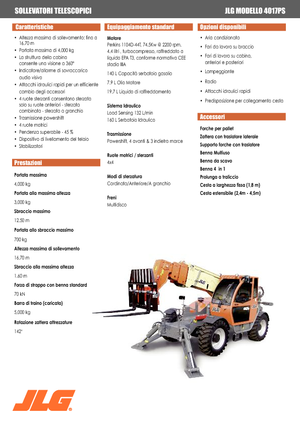 Телескопични манипулатори на материали JLG 4017 PS