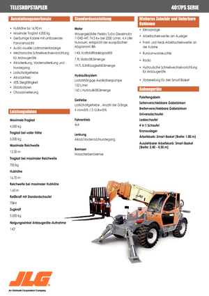 Телескопични манипулатори на материали JLG 4017 PS