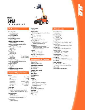 Телескопични манипулатори на материали JLG 619 A