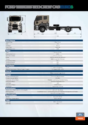 Твърдо шаси Ford 1833 crew cab