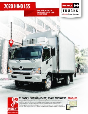 Твърдо шаси Hino 2020 HINO 155 4x2