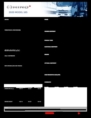 Твърдо шаси Hino 2020 HINO 165 4x2