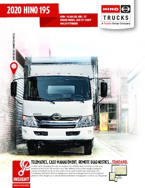 Твърдо шаси Hino 2020 HINO 195 4x2