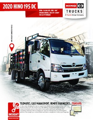 Твърдо шаси Hino 2020 HINO 195 DC 4x2