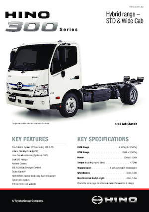 Твърдо шаси Hino 300 616 STD - HYBRID
