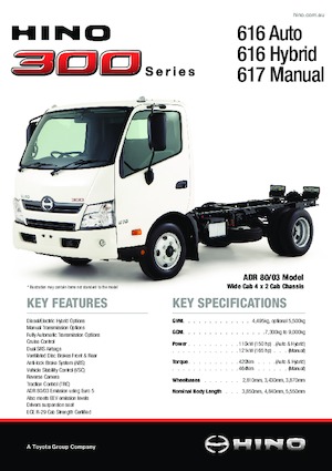 Твърдо шаси Hino 300 617 4x2