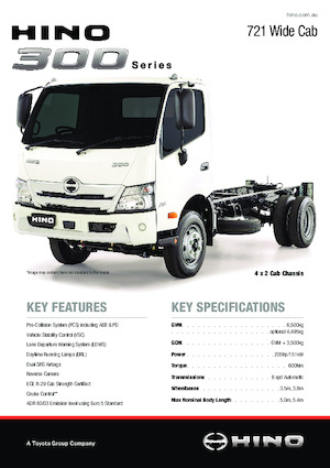 Твърдо шаси Hino 300 721 WIDE