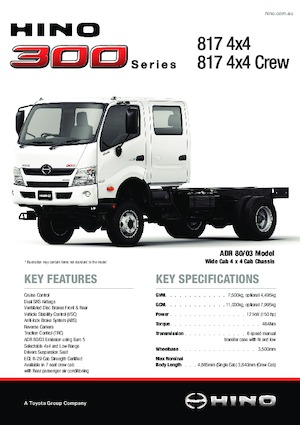 Твърдо шаси Hino 300 817 4x4