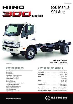 Твърдо шаси Hino 300 921 4x2