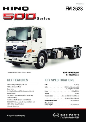 Твърдо шаси Hino 500 FM 2628 6x4