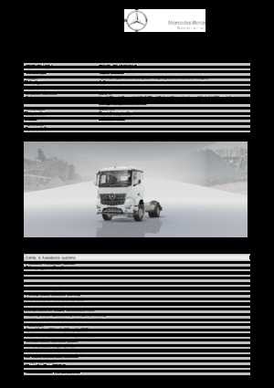 Твърдо шаси Mercedes-Benz Arocs 1832 LK 4x2