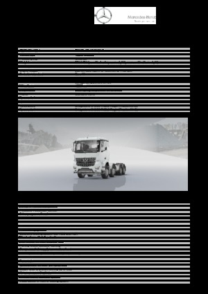 Твърдо шаси Mercedes-Benz Arocs 4136 K 8x4