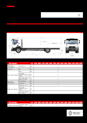 Твърдо шаси Renault C CAB2300 460 4X2 R E6