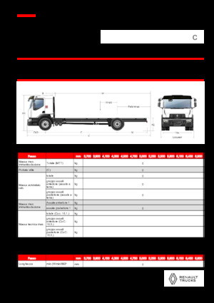 Твърдо шаси Renault C CAB2300 460 4X2 R E6