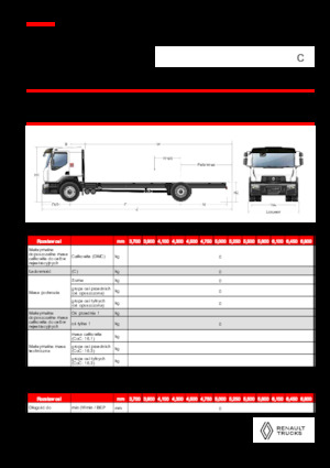 Твърдо шаси Renault C CAB2300 460 4X2 R E6