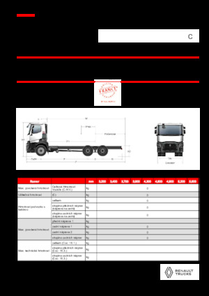Твърдо шаси Renault C P6X4 OFF ROAD 11L E6