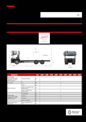 Твърдо шаси Renault C P6X4 OFF ROAD 11L E6