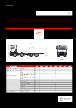 Твърдо шаси Renault C P8X2*6 TAG 11L E6