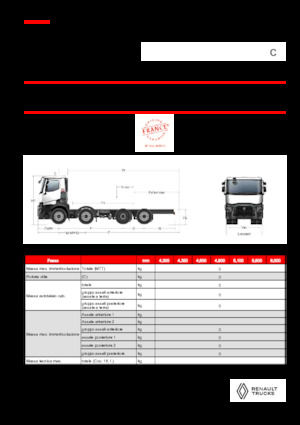 Твърдо шаси Renault C P8X2*6 TAG 11L E6