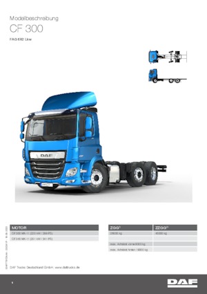 Твърдо шаси DAF CF 300 FAG