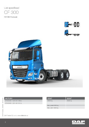 Твърдо шаси DAF CF 340 FAT SLEEPER CAB