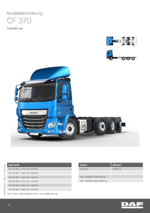 Твърдо шаси DAF CF 370 FAQ