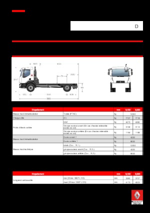 Твърдо шаси Renault D 12 4x2 R SWEEPER 210 E6