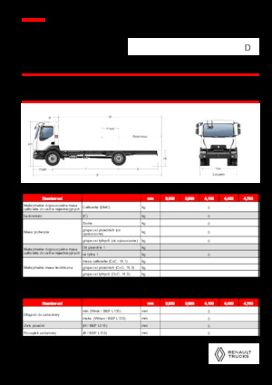 Твърдо шаси Renault D 18 HIGH K P4X2 320E6