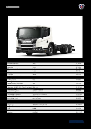 Твърдо шаси Scania L 250 B6x4NB