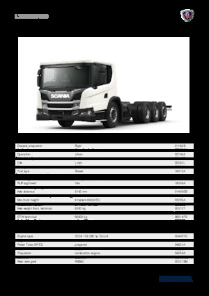 Твърдо шаси Scania L 280 B8x4*4NB