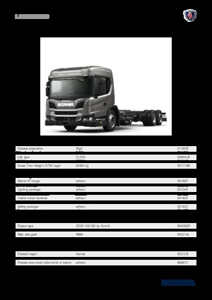 Твърдо шаси Scania L 320 B6x2*4NB