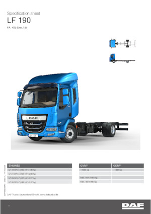 Твърдо шаси DAF LF 230 FA 12t