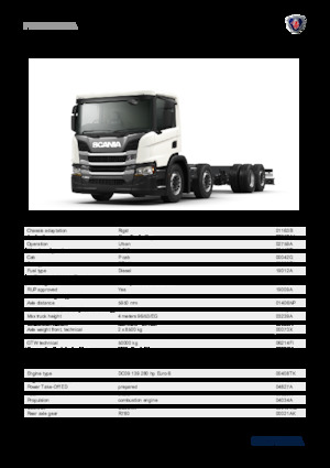 Твърдо шаси Scania P 280 B8x2*6NA