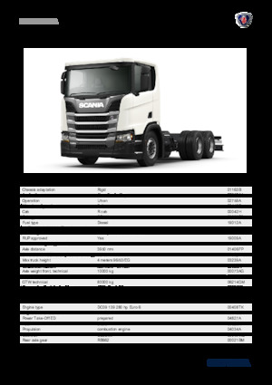 Твърдо шаси Scania R 280 B6x4NA