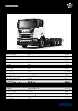 Твърдо шаси Scania R 280 B8x4*4NA