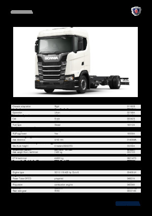 Твърдо шаси Scania S 420 B4x2NA