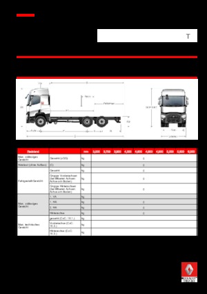 Твърдо шаси Renault T 440.24.5 6x2 R LOW E6