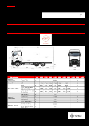 Твърдо шаси Renault T HIGH P6X2 13L E6