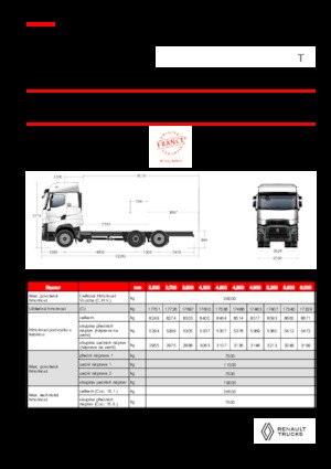 Твърдо шаси Renault T HIGH P6X2 LOW 26T 13L E6