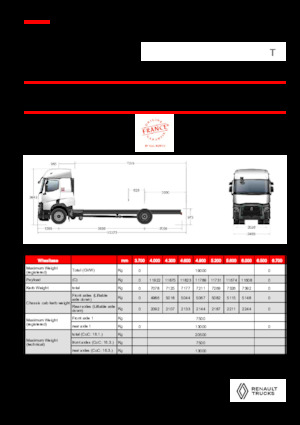 Твърдо шаси Renault T P4X2 13L E6
