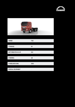 Твърдо шаси MAN TGS 33.500 6x6H